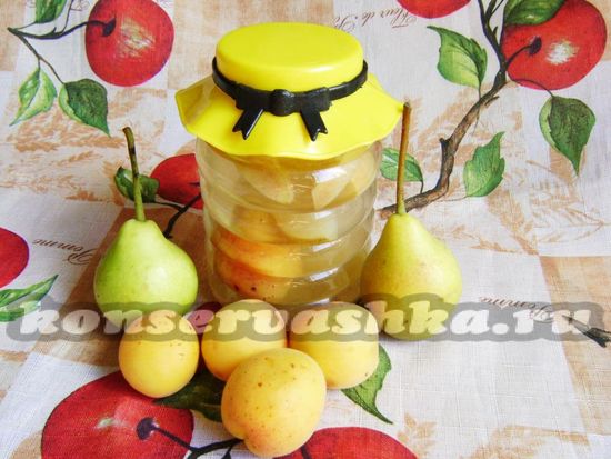 Компот из груш и абрикосов на зиму: рецепт с фото