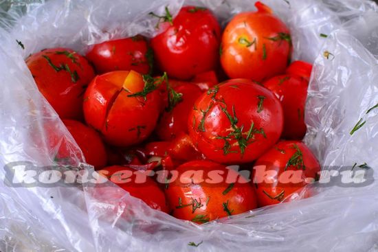 Спустя сутки томаты готовы