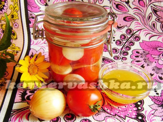 Консервированные помидоры в медовом маринаде
