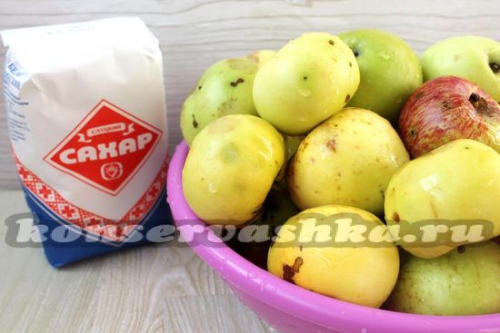 ингредиенты для приготовления яблочного варенья