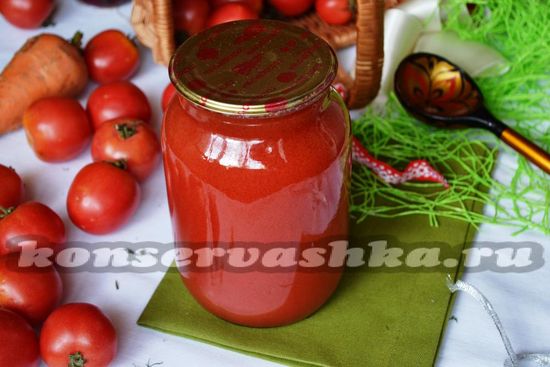 рецепт томатного сока на зиму