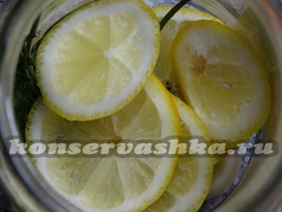 Кладем порезанный лимон