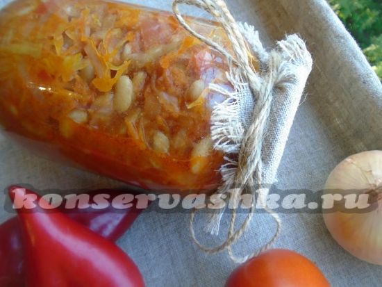 Заготовка для борща с томатом и фасолью