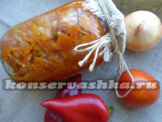 рецепт заготовки для борща с томатом и фасолью