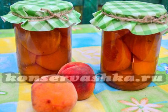рецепт консервированных персиков