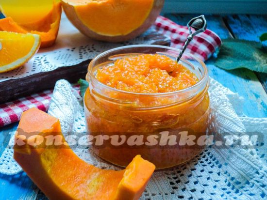 Рецепт Тыквенное варенье с кабачками и апельсином