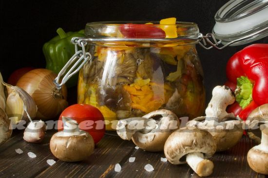 Рецепт Овощное рагу с грибами на зиму