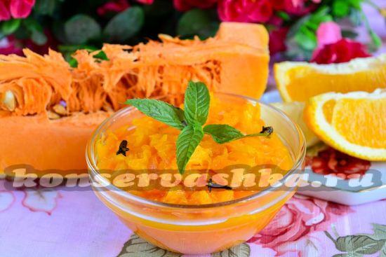 Рецепт джема из тыквы с апельсином 