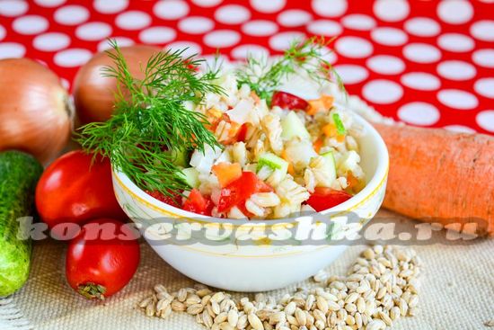 Рецепт питательного салата с овощами