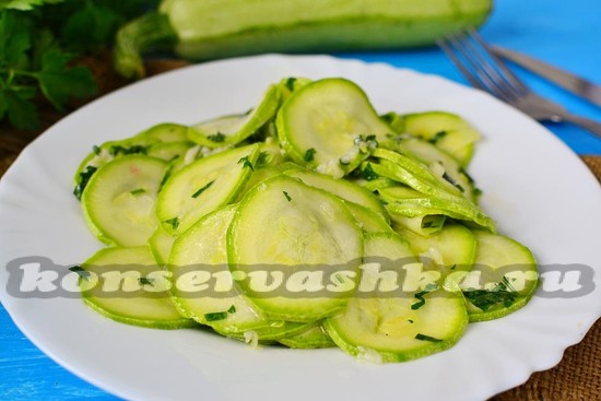 рецепт быстрых маринованных кабачков