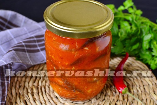 рецепт острых баклажанов на зиму