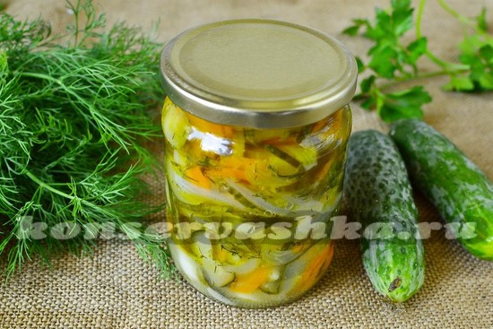 рецепт салата с огурцами и морковью