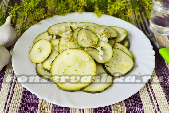 рецепт приготовления маринованных цукини