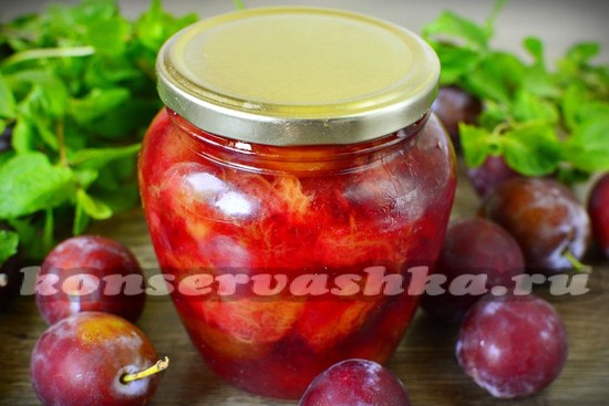 рецепт варенья из слив с корицей и мятой