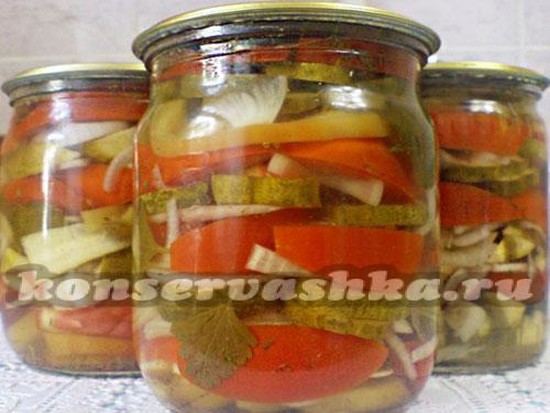 рецепты ассорти с огурцами и помидорами