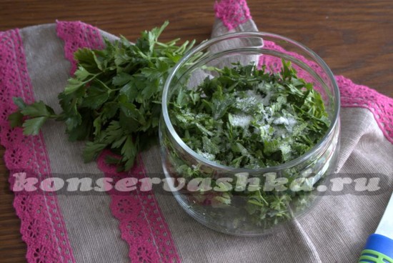 рецепт засолки зелени