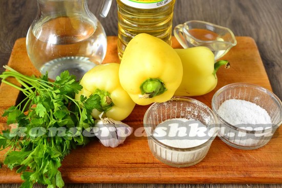 Ингредиенты для приготовления маринованного перца на зиму