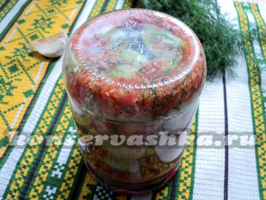 Закрываем банку крышкой