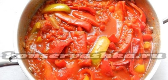 лечо на зиму с помидорами и перцем
