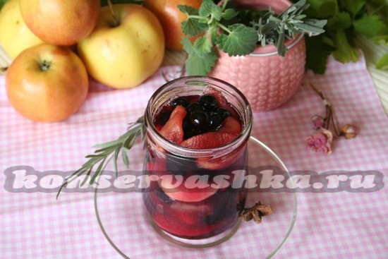 Варенье из черноплодной рябины с яблоками