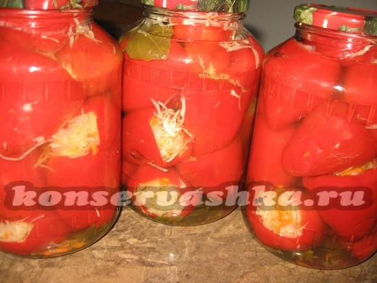 Перцы, фаршированные капустой