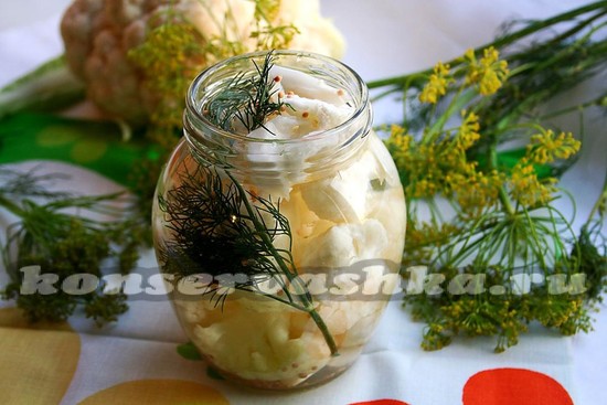маринованная цветная капуста с хреном