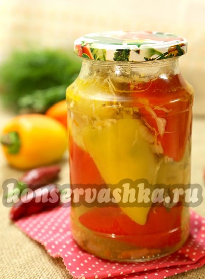 рецепт перца фаршированного овощами на зиму