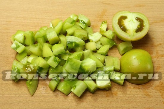 Режем помидоры кубиками