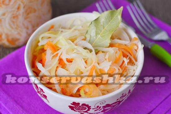 рецепт квашенной капусты за сутки