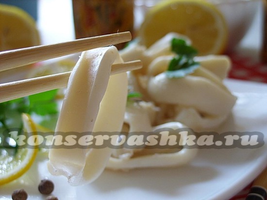 рецепт маринованных кальмаров