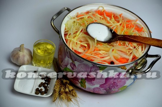 добавляем соль, сахар