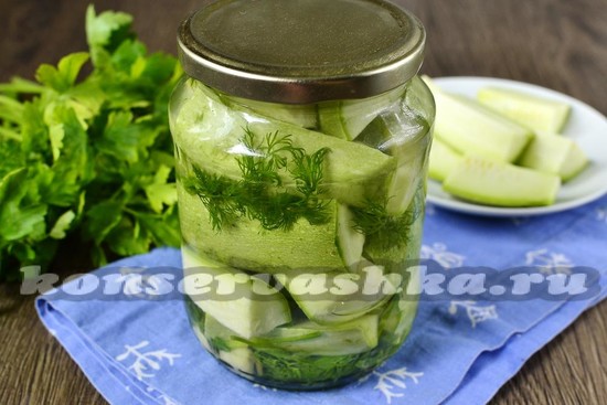 рецепт маринованных кабачков за сутки