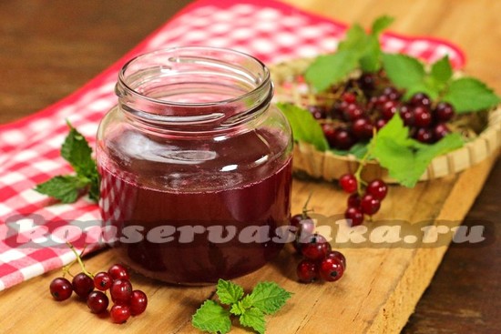 Желе из красной смородины с желатином, рецепт на зиму