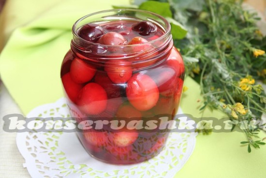 Компот из вишни и черешни на зиму