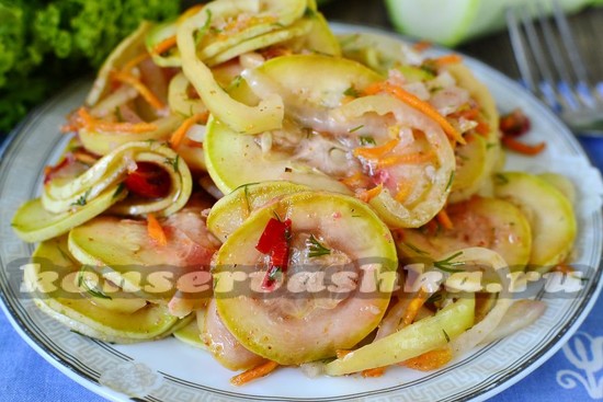 рецепт хе из кабачков по-корейски