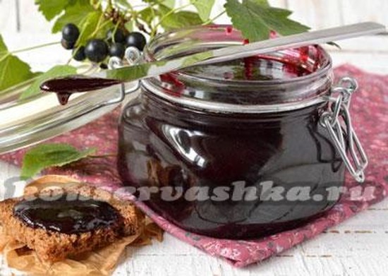 Варенье Пятиминутка из смородины черной