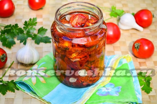 рецепт вяленых томатов с чесноком