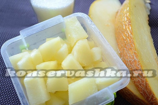 замороженная дыня кусочками