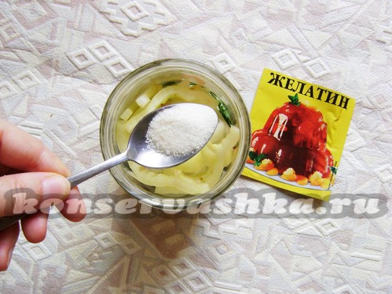 Добавить желатин