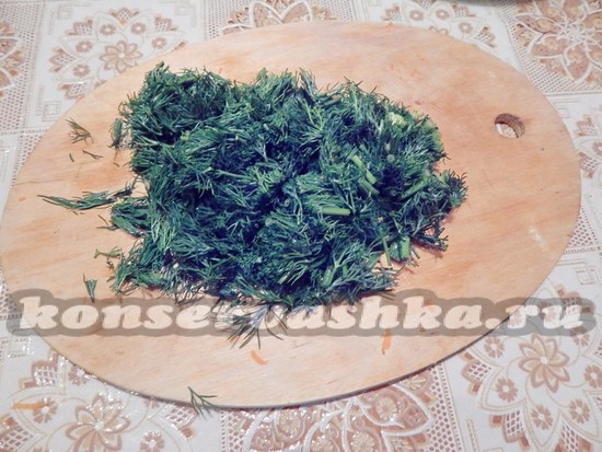 нашинковать укроп