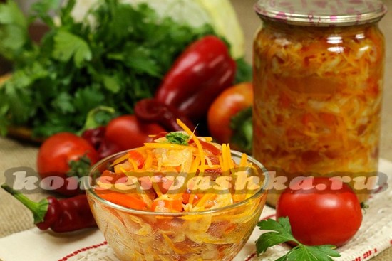 салат с капустой и перцем
