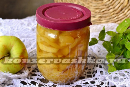рецепт варенья из яблок с корицей дольками
