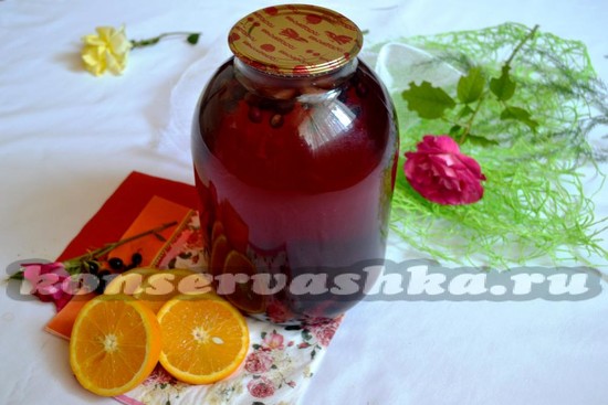 Компот из смородины с апельсином