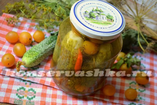 Маринованные огурцы на зиму с алычой без уксуса: рецепт с фото