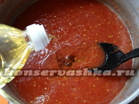 Вливаем растительное масто