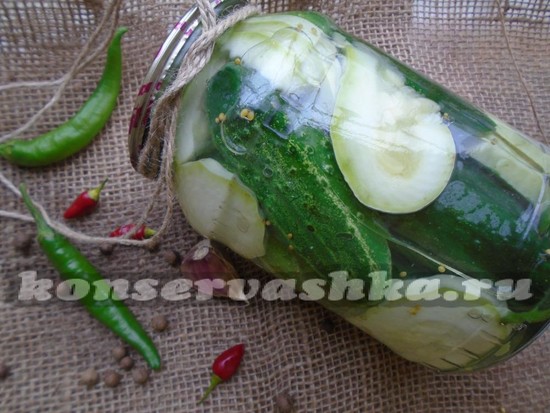 рецепт маринованных огурцов с кабачками