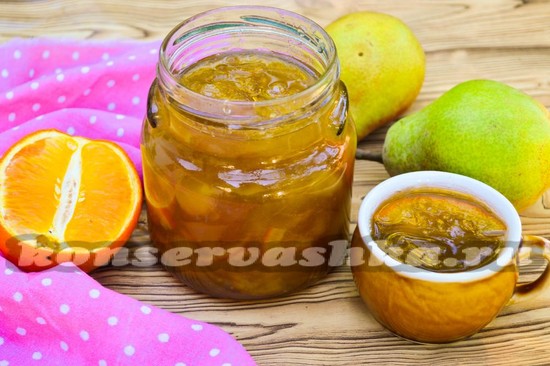 Варенье из груши с апельсином