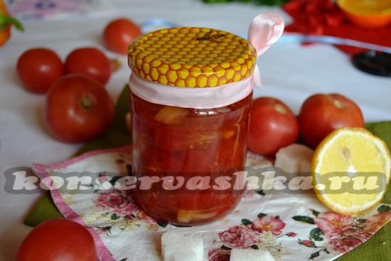 рецепт варенья из помидоров с лимонами