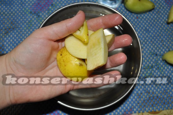 проварить яблоки