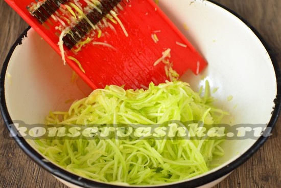 кабачки натереть